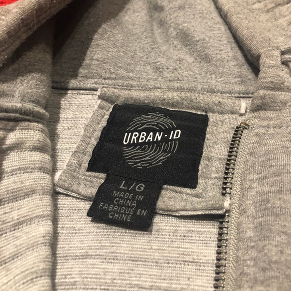 Rare❗️Urban ID Long Cotton Ripple Hoodie with Zipper - Picture 2 of 4